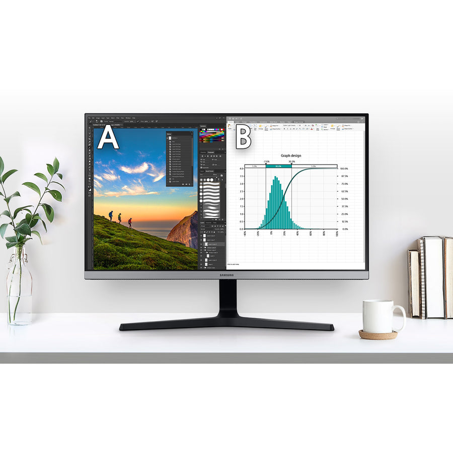 Moniteur LCD Samsung U28R550UQN 28" 4K UHD - 16:9 - Bleu foncé et gris LU28R550UQNXZA