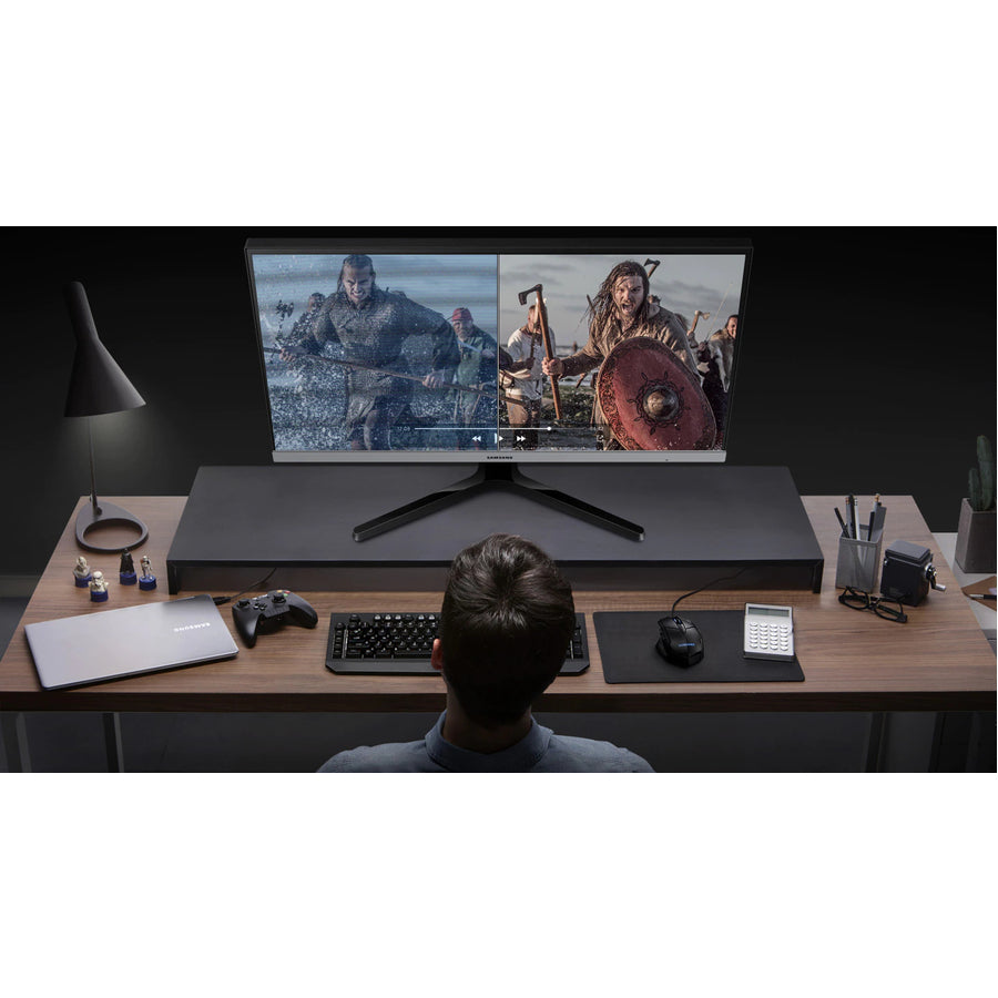 Samsung Essential S24R35AFHN 23.8" Full HD LCD Monitor - 16:9 - Black, Dark Blue Gray LS24R35AFHNXZA