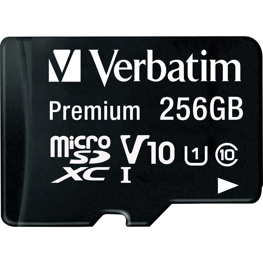 Carte microSDXC Verbatim Premium 256 Go Classe 10/UHS-I (U1) - 1 paquet 70364