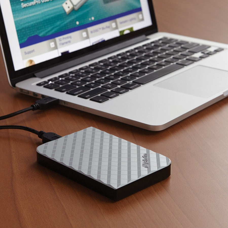 Disque dur portable Verbatim Store 'n' Go 2 To, USB 3.0 - Argent diamant 99375
