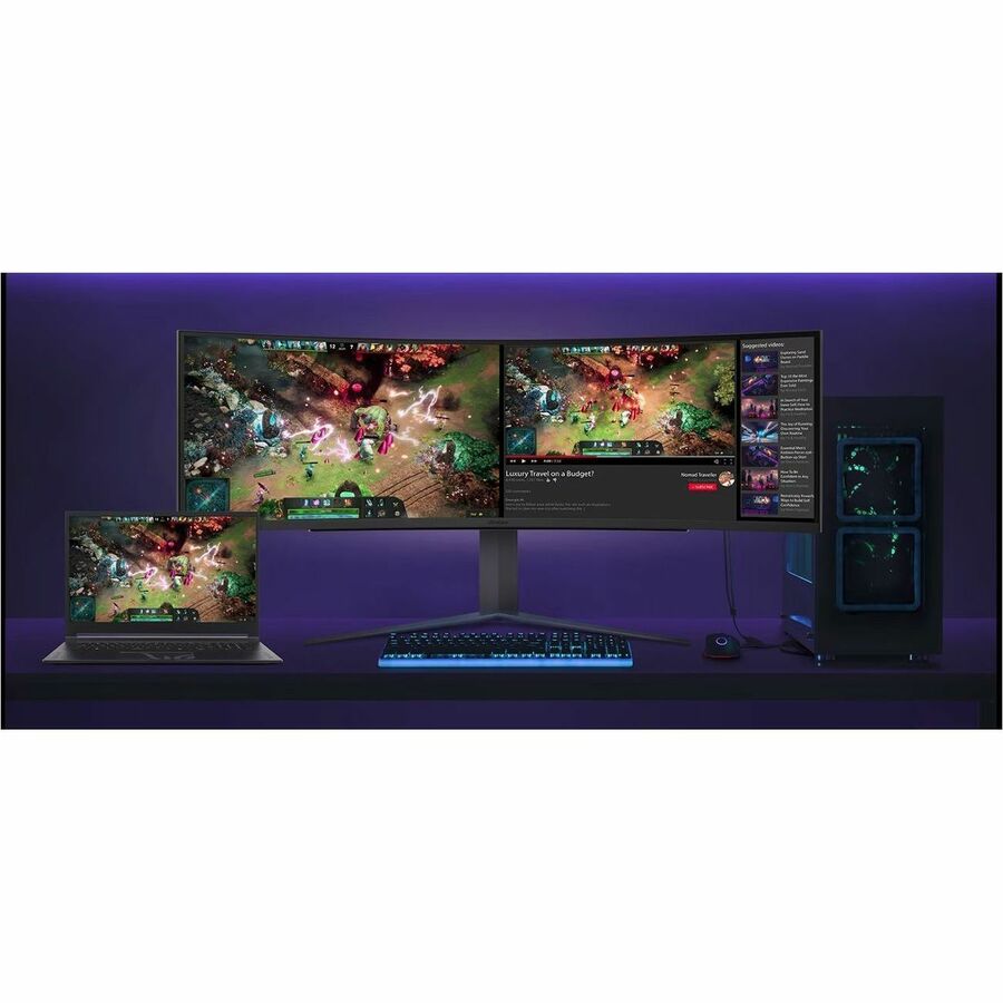 Moniteur LED de jeu incurvé 49" Dual Quad HD (DQHD) LG UltraGear 49GR85DC-B - 32:9 49GR85DC-B
