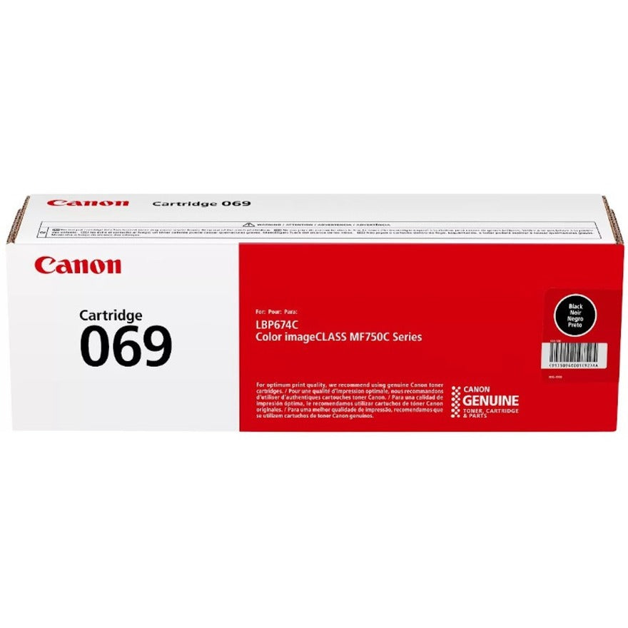 Cartouche de toner laser d'origine Canon 069 à rendement standard - Noir - 1 paquet 5094C001