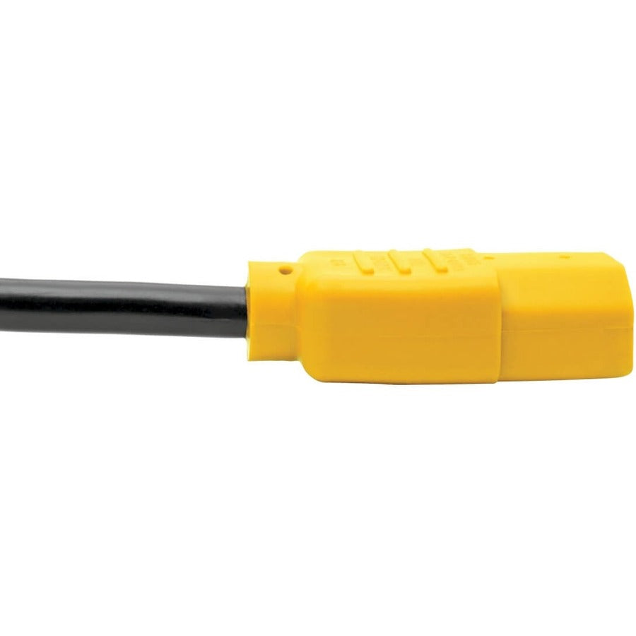Câble d'extension de cordon d'alimentation pour ordinateur Tripp Lite 4 pieds C14 à C13 jaune 10 A 18 AWG 4' P004-004-YW