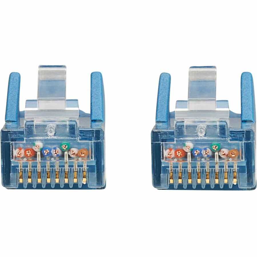 Câble Ethernet UTP moulé Cat6 Gigabit sans accroc Tripp Lite by Eaton (RJ45 M/M), PoE, LSZH, bleu, 0,5 N201L-0P5M-BL