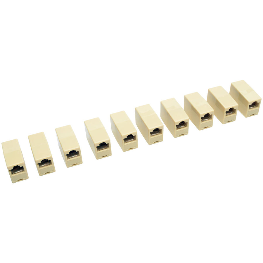Coupleur modulaire en ligne pour téléphone droit Tripp Lite par Eaton (RJ45 F/F), paquet de 10 N033-001-10PK