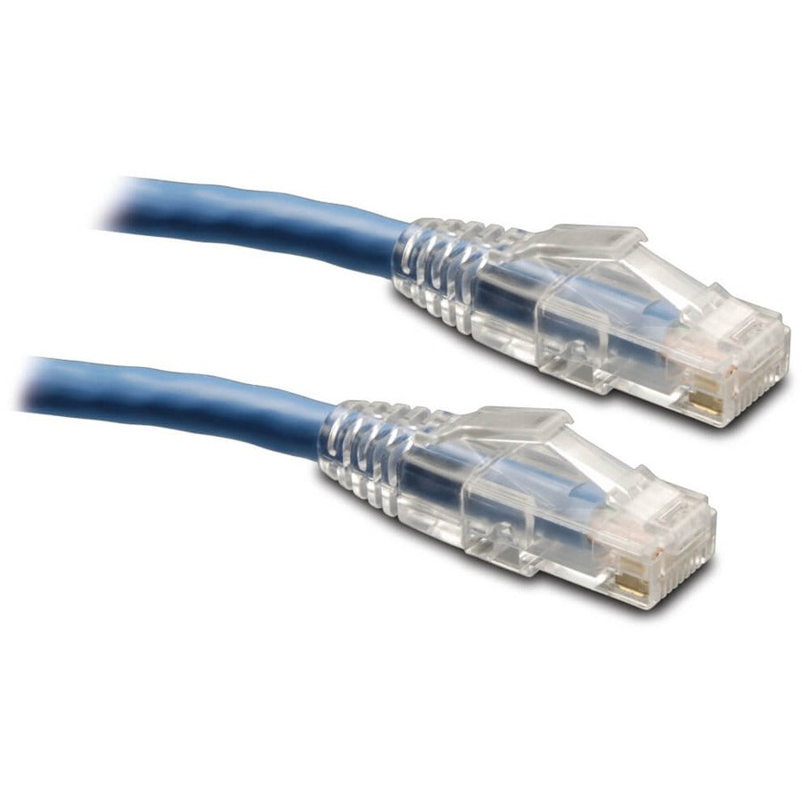Câble de raccordement sans accroc à conducteur solide Gigabit Cat6 de Tripp Lite par Eaton (RJ45 M/M) - Bleu, 100 pi. N202-100-BL
