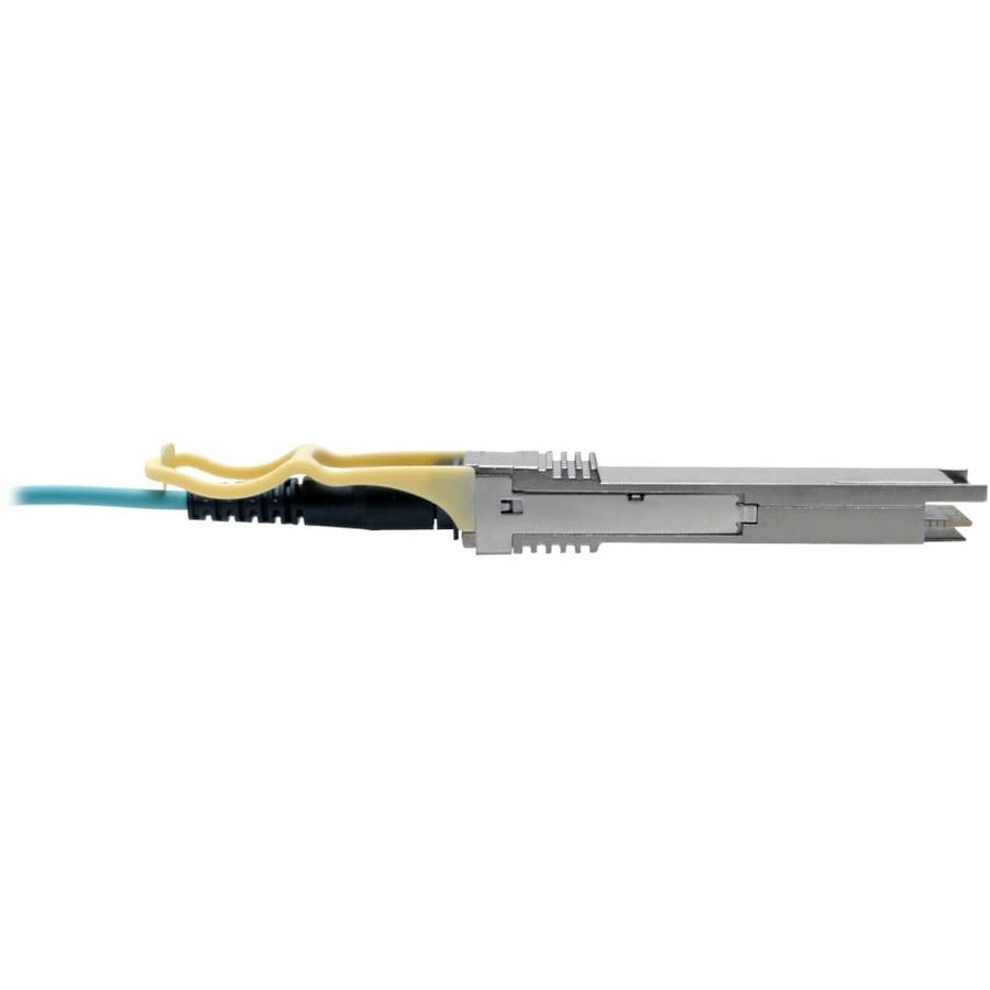 Câble optique actif Tripp Lite by Eaton QSFP28 vers QSFP28 - 100 GbE, AOC, M/M, Aqua, 30 m (98,4 pi) N28H-30M-AQ