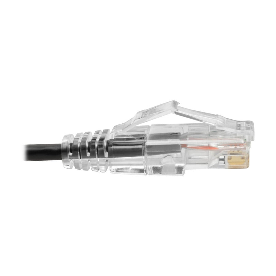 Câble de raccordement UTP Cat6 Tripp Lite par Eaton (RJ45) - M/M, Gigabit, sans accroc, moulé, fin, noir, 1 pi. N201-S01-BK