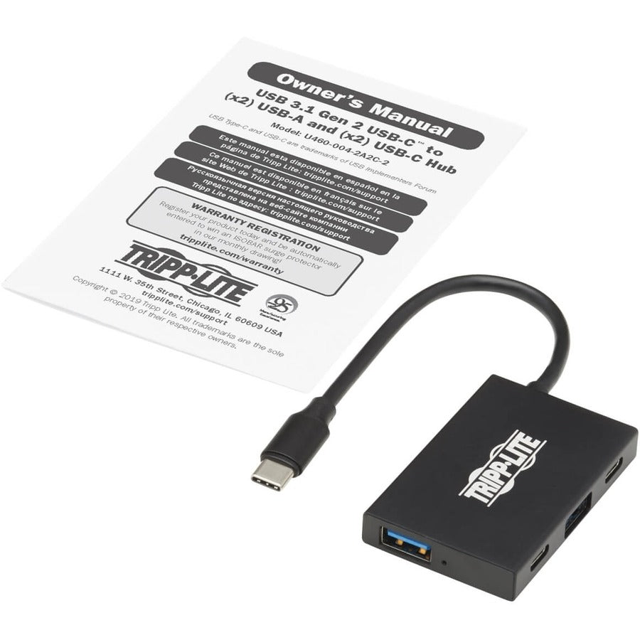 Hub USB-C 4 ports Tripp Lite par Eaton U460-004-2A2C-2 U460-004-2A2C-2