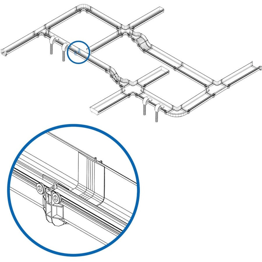Coupleur sans outil Tripp Lite par Eaton pour système de routage de fibre, 120 mm (5 po) SRFC5CPL5