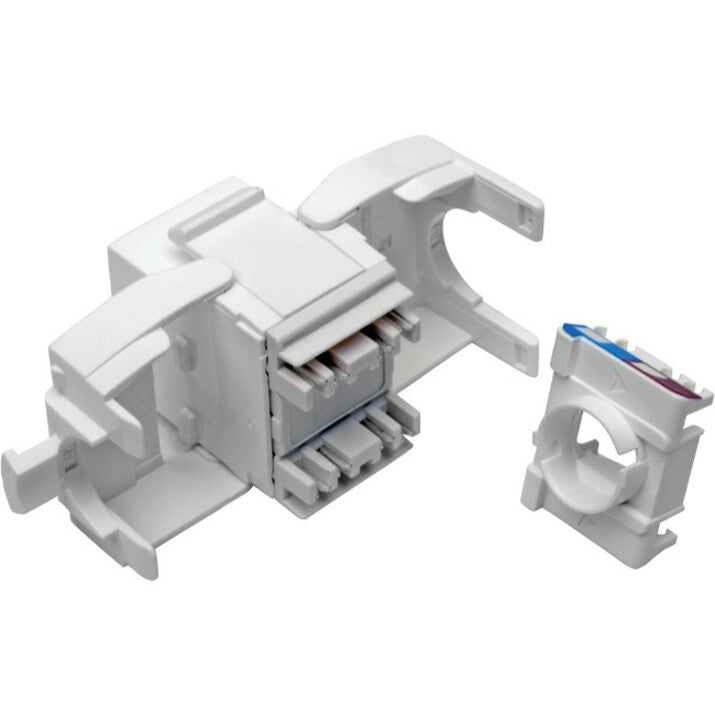 Prise Keystone Cat6a/Cat6/Cat5e Tripp Lite par Eaton N238-001-GY-TF, blanche, TAA N238-001-GY-TF