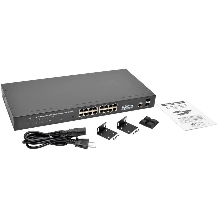 Commutateur réseau géré Web-Smart Gigabit L2 à 16 ports Tripp Lite par Eaton NGS16C2 NGS16C2