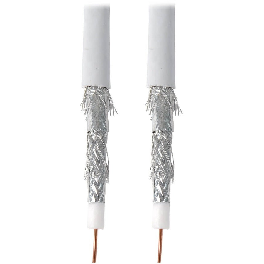 Câble coaxial Tripp Lite par Eaton RG6/U à quadruple blindage, homologué CMR, blanc, 1 000 pi A224-01K-WH