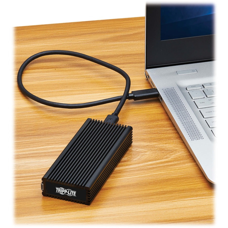 Boîtier de disque dur Tripp Lite by Eaton U457-1M2-NVME-L - Interface hôte USB 3.2 (Gen 2) Type C - Prise en charge UASP externe - Noir U457-1M2-NVME-L