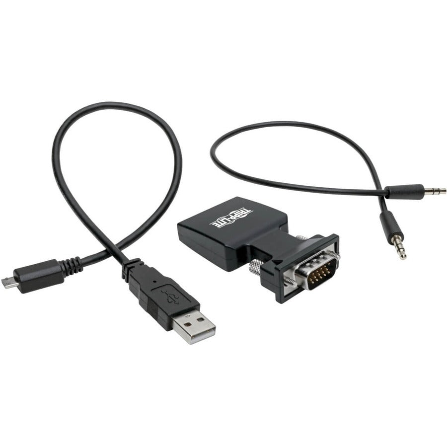 Convertisseur actif HDMI vers VGA avec audio (F/M), 1920 x 1200 (1080p) à 60 Hz Tripp Lite par Eaton P131-000-A-DISP