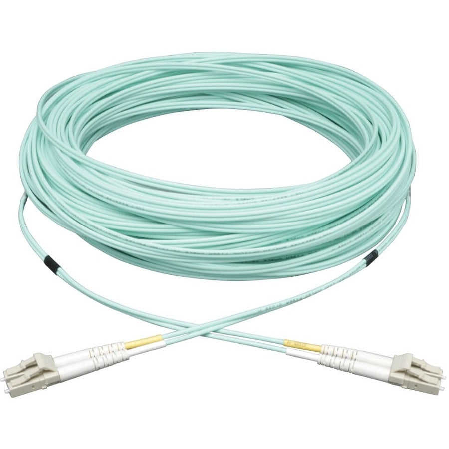 Câble de raccordement LSZH OM3 50/125 duplex 10 Gb MMF 8 m (26 pi) Tripp Lite par Eaton (LC/LC) - Aqua N820-08M