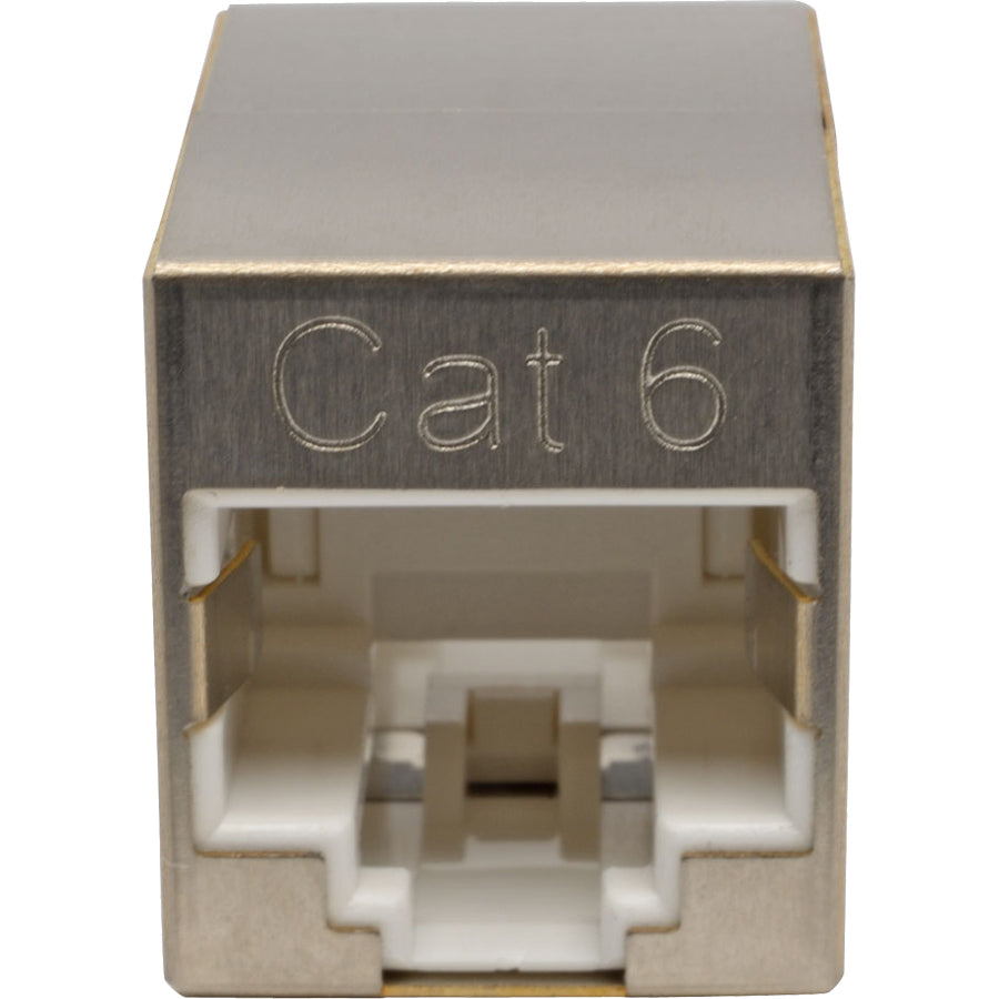 Coupleur en ligne compact blindé modulaire Cat6 droit Tripp Lite par Eaton (RJ45 F/F), TAA N234-001-SH