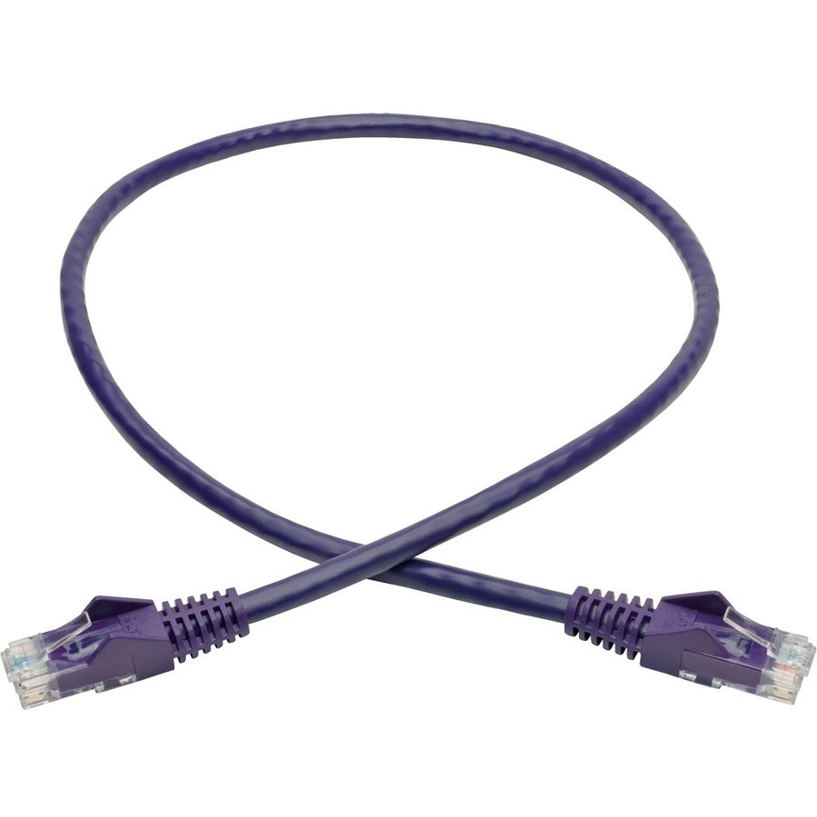 Tripp Lite by Eaton Cat6 Gigabit Snagless Molded UTP Patch Cable (RJ45 M/M), Purple, 2 ft N201-002-PU