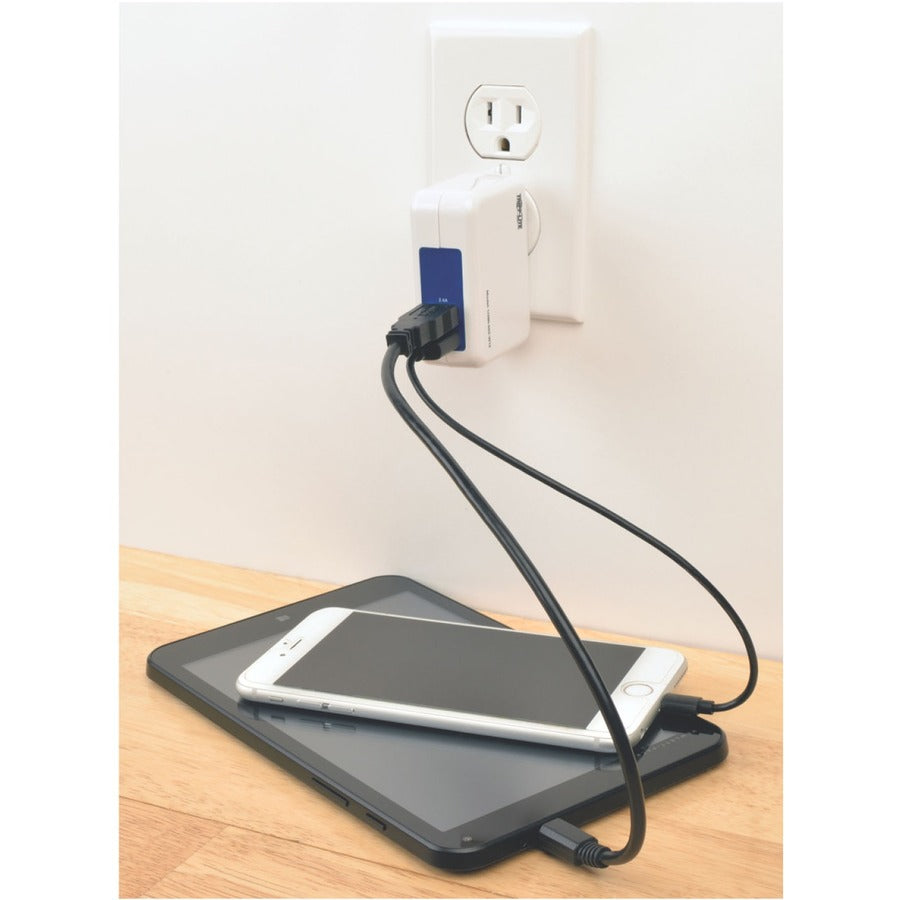 Chargeur mural/de voyage USB à 2 ports Tripp Lite par Eaton, 5 V, 1,0/2,4 A U280-002-W12