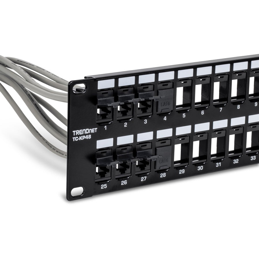 TRENDnet Cat6 Keystone Jack, Black- 50-Pack TC-K50C6BK