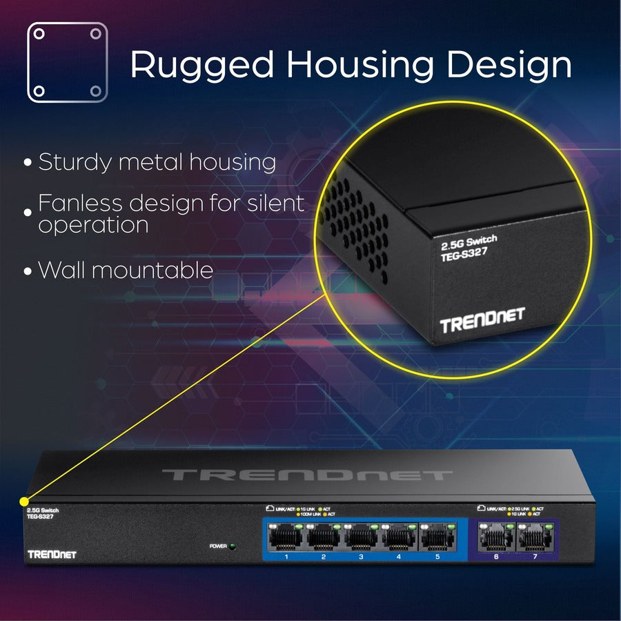 Commutateur multi-Gig à 7 ports TRENDnet TEG-S327