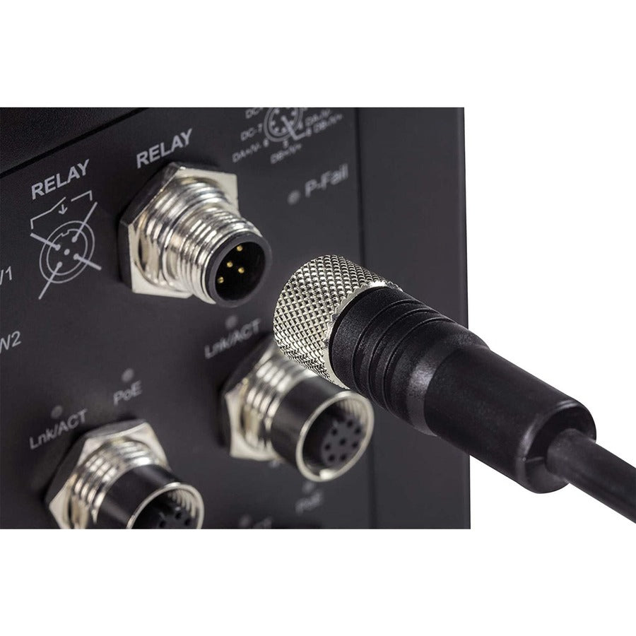 Relais d'alarme industriel TRENDnet M12, 2 m (6,5 pieds), IP68, compatible avec le commutateur industriel TI-TPG80 de TRENDnet, TI-TCR02 TI-TCR02