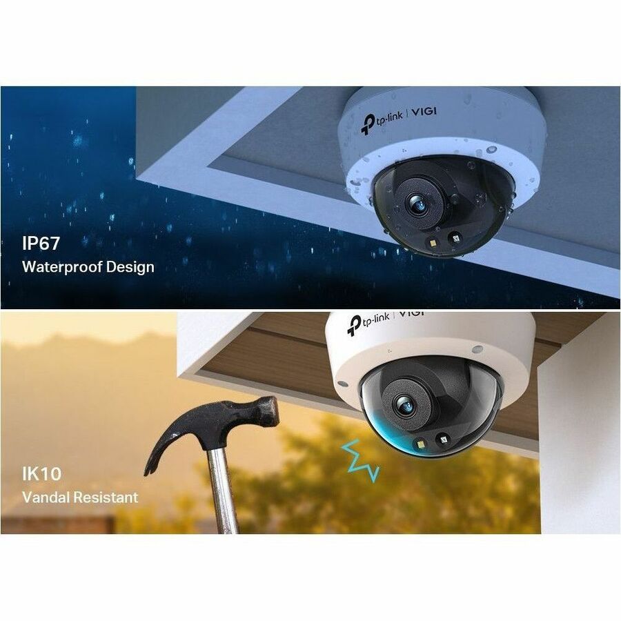 Caméra réseau TP-Link VIGI C250 5 mégapixels - Couleur - 1 pack - Dôme - Blanc, noir VIGI C250 (4 mm)
