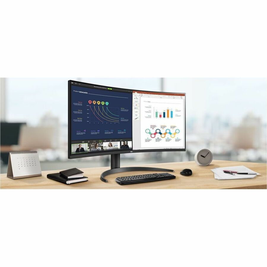 Moniteur LCD incurvé LG Ultrawide 34WR55QC-B de 34 pouces de classe UW-QHD - 21:9 34WR55QC-B