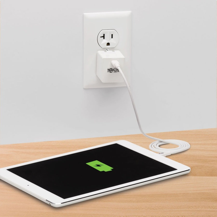 Chargeur mural compact USB-C 40 W Tripp Lite par Eaton - Technologie GaN, USB-C Power Delivery 3.0 U280-W01-40C1