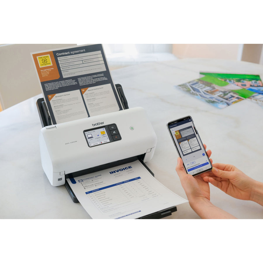 Brother ADS-3300W Sheetfed Scanner - 600 x 600 dpi Optical ADS3300W
