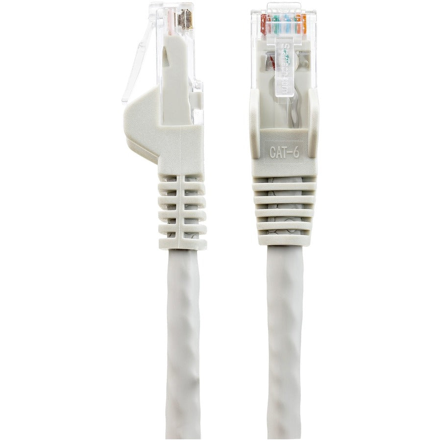 StarTech.com Câble Ethernet CAT6 de 2 m, LSZH (faible émission de fumée et zéro halogène), 10 GbE anti-accroc 100 W PoE UTP RJ45 Gris Cordon de raccordement réseau CAT 6, ETL N6LPATCH2MGR