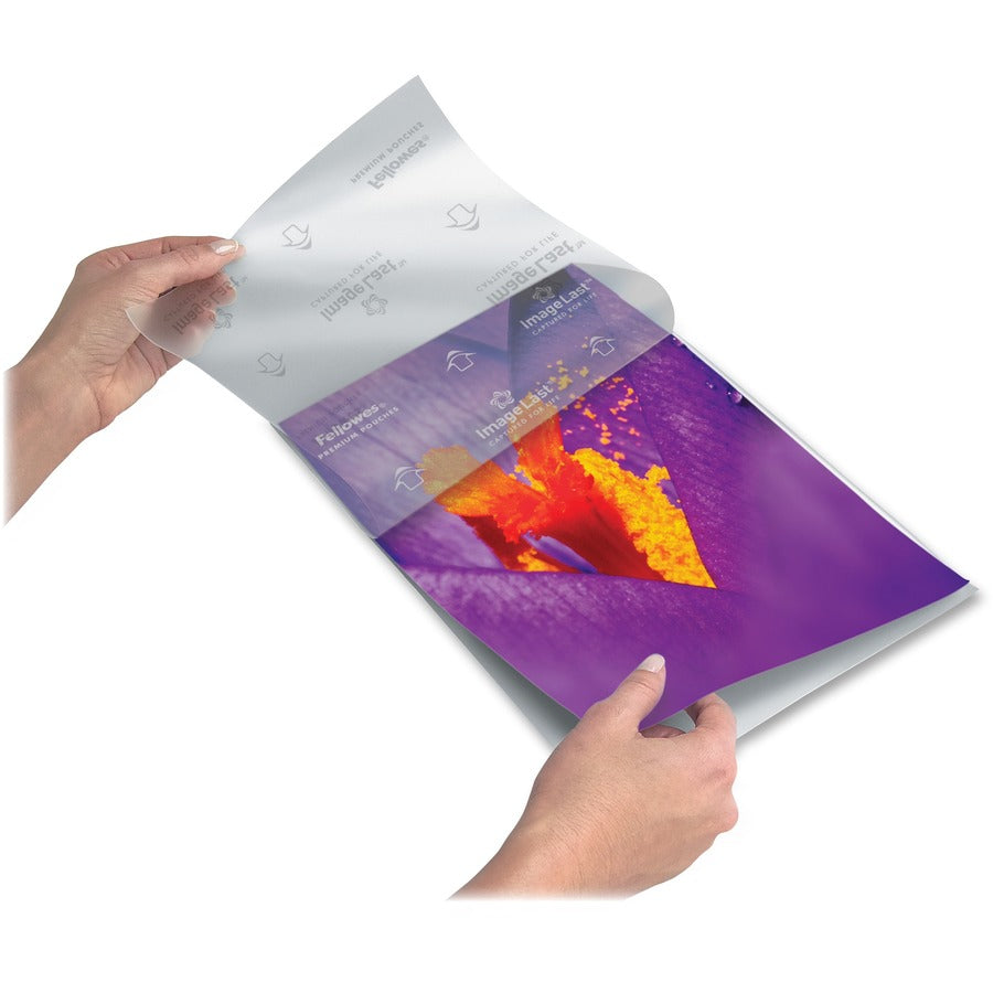 Pochettes de plastification thermique Fellowes - ImageLast™, sans bourrage, lettre, 3 mil, paquet de 100 52454
