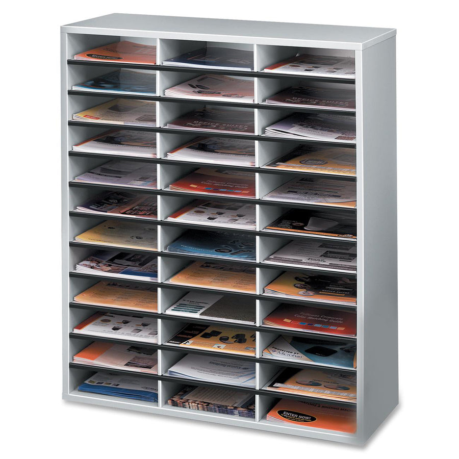 Organiseur de documents Fellowes - 36 compartiments, format lettre, gris tourterelle 2506103