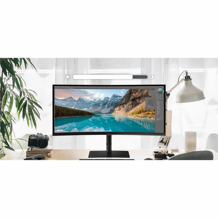 Moniteur LCD incurvé Samsung ViewFinity S6 S34C654VAN 34" avec webcam UW-QHD - 21:9 - Noir LS34C654VANXGO