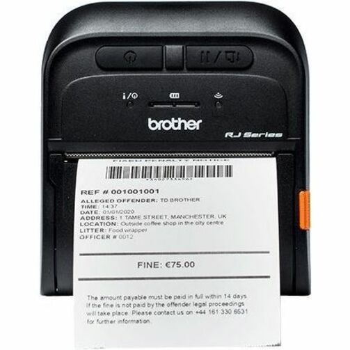 Imprimante thermique directe mobile Brother RuggedJet Go RJ-3035B - Portable - Impression de reçus - USB - Série - Bluetooth 5.0 - Communication en champ proche (NFC) RJ3035B