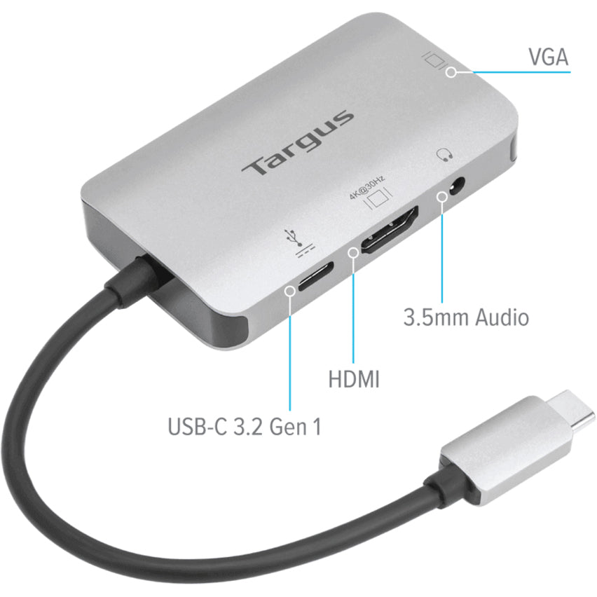 Targus USB-C Single Video Adapter with 100W PD Pass-Thru ACA960USZ