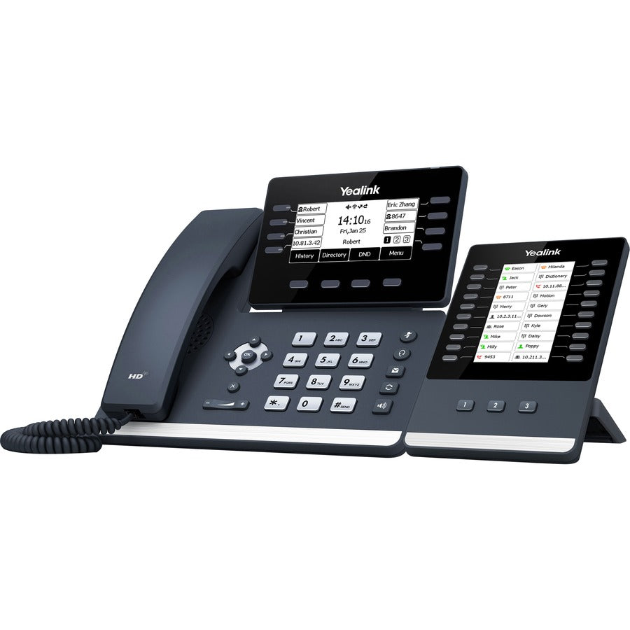 Téléphone IP Yealink SIP-T53W - Filaire - Filaire/Sans Fil - Bluetooth - Montage Mural, Bureau - Gris Classique SIP-T53W