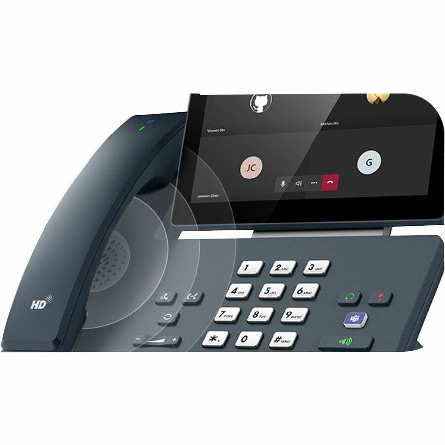 Téléphone IP Yealink - Filaire - Bluetooth, Wi-Fi - Montage mural, Bureau - Gris classique MP58-WH E2 TEAMS