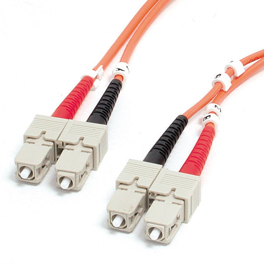 Câble à fibre optique StarTech.com de 1 m - Duplex multimode 62,5/125 - LSZH - SC/SC - OM1 - Câble de raccordement à fibre optique SC vers SC FIBSCSC1