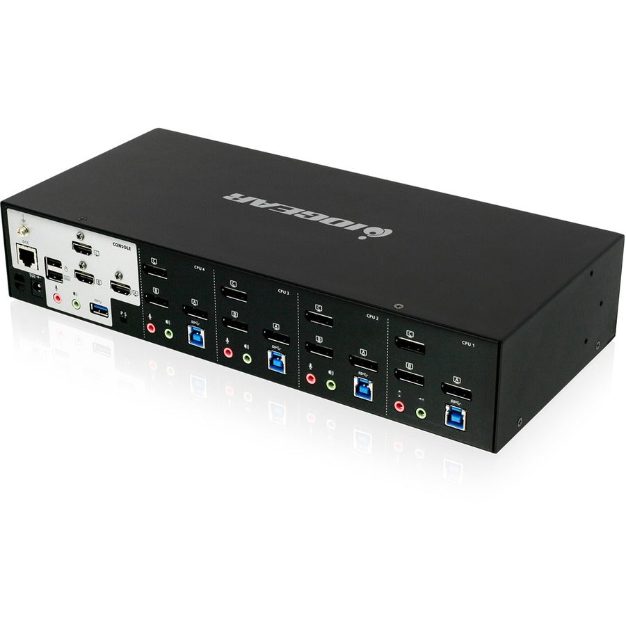 Commutateur KVMP DisplayPort 4 ports 4K Triple View IOGEAR avec concentrateur USB 3.0 (TAA) GCS1964