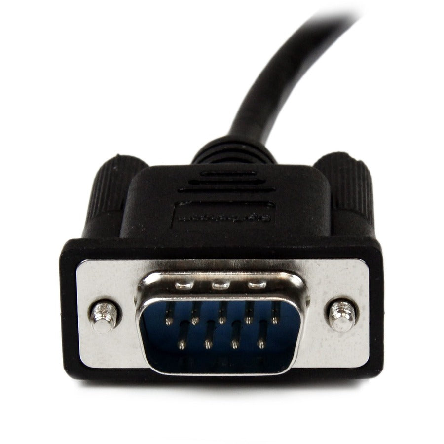 Câble null modem série RS232 DB9 noir StarTech.com de 1 m F/M SCNM9FM1MBK
