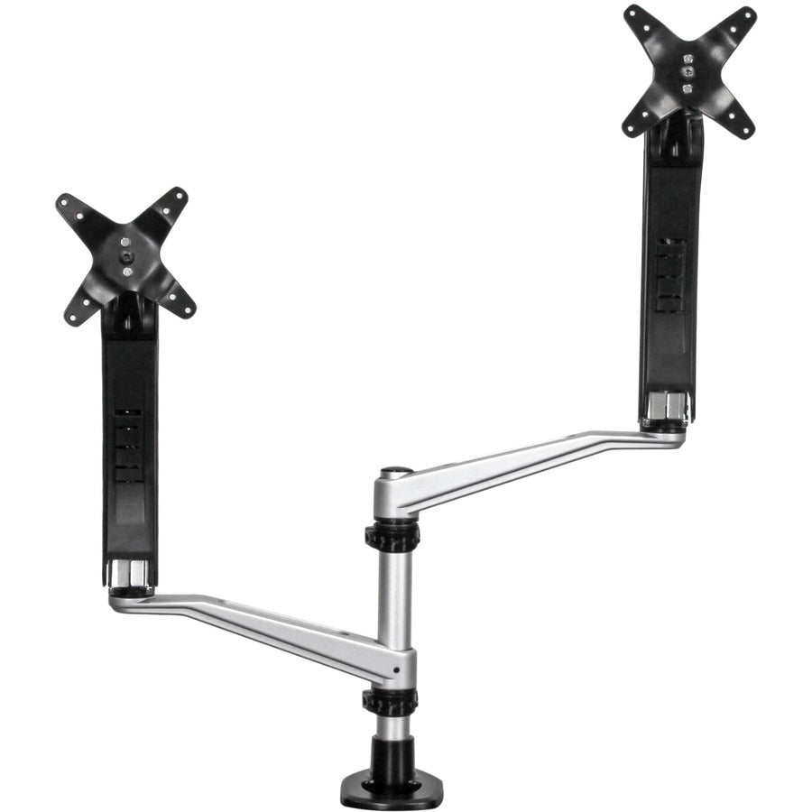 StarTech.com Bras de fixation pour écran double de bureau, mouvement complet, support de qualité supérieure pour écrans jusqu'à 30 pouces (19,8 lb/9 kg) à montage VESA, sans outil ARMDUAL30