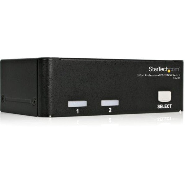 Commutateur KVM PS/2 professionnel à 2 ports StarTech.com - PS/2 - 2 ports - 1 utilisateur local - 1U SV-231