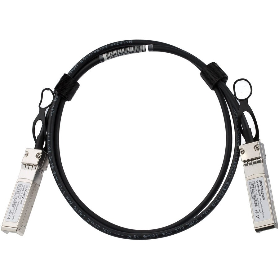 Câble à connexion directe SFP+ vers SFP+ de 1 m de StarTech.com pour Juniper EX-SFP-10GE-DAC-1M 10GbE SFP+ DAC en cuivre 10 Gbps Twinax passif EXSFP10GE1M