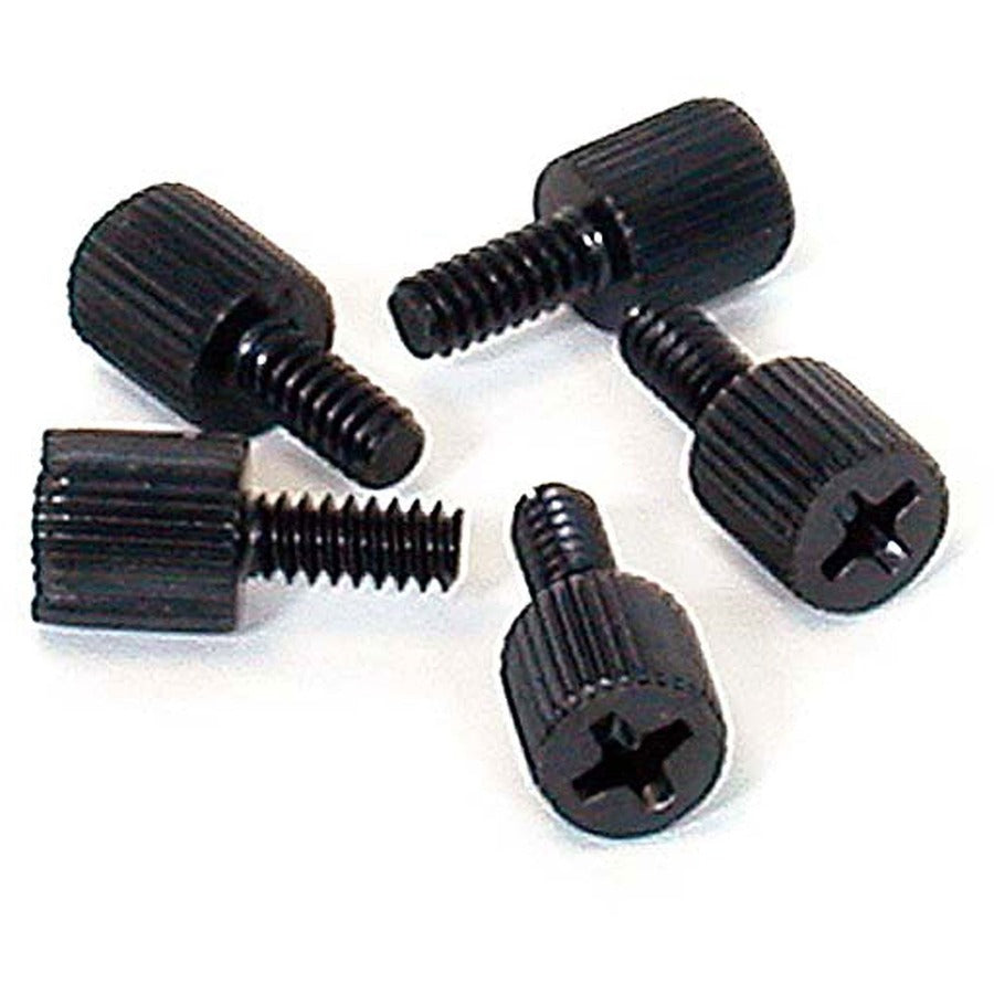 StarTech.com 6-32, 5/16in Long Black Metal Computer Case Thumbscrew â€" Pkg of 50 - Metal Thumbscrews - PC Case Thumbscrew - 8 mm (pack of 50 ) SCREWTHUMB