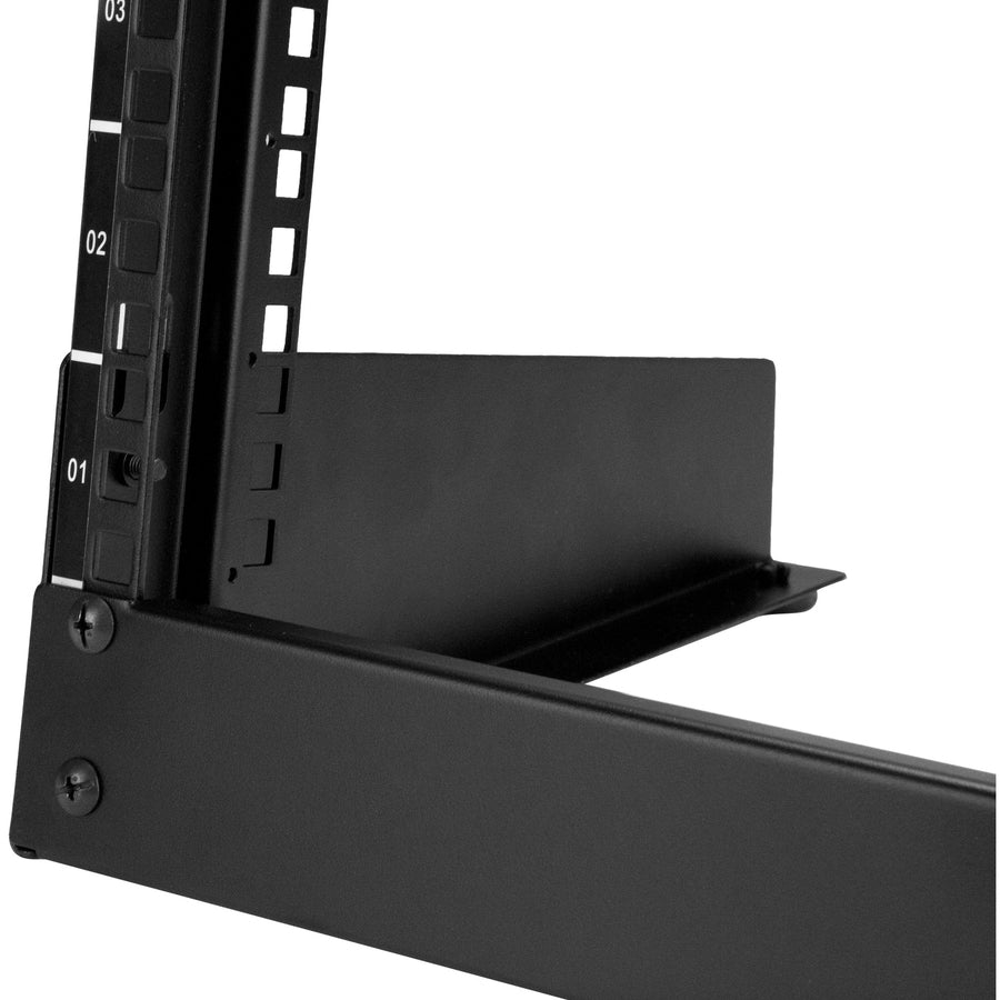 StarTech.com Rack de serveur de bureau 8U à 2 montants, rack d'ordinateur à cadre ouvert de 48,3 cm, petit rack pour la maison/le bureau pour équipement AV/studio/données/informatique RK8OD