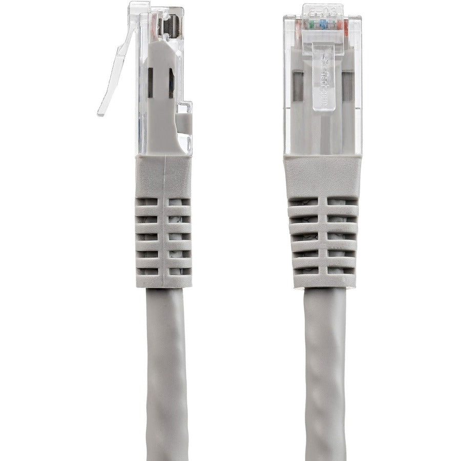 Câble Ethernet CAT6 StarTech.com de 10,7 m - Gigabit moulé gris - 100 W PoE UTP 650 MHz - Cordon de raccordement de catégorie 6 Câblage certifié UL/TIA C6PATCH35GR
