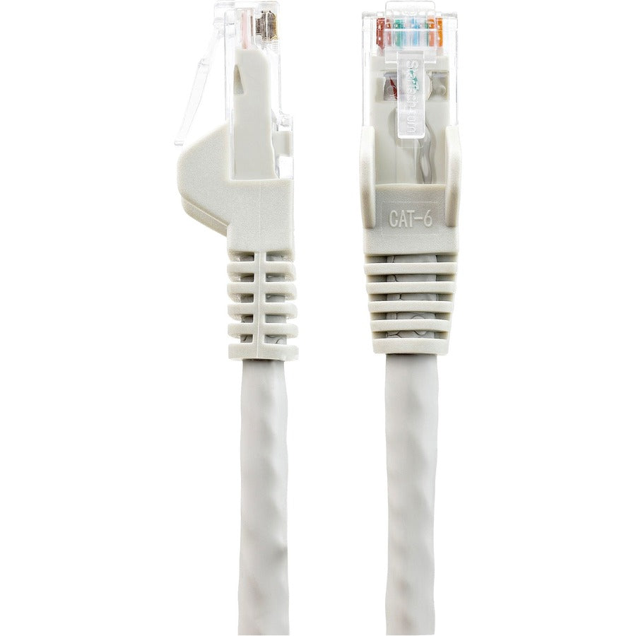 Câble Ethernet CAT6 StarTech.com de 30 cm, LSZH (faible émission de fumée et zéro halogène) 10 GbE anti-accroc 100 W PoE UTP RJ45, cordon de raccordement réseau gris, ETL N6LPATCH1GR