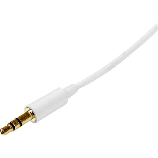 Câble audio stéréo fin 3,5 mm blanc StarTech.com de 1 m - Mâle vers mâle MU1MMMSWH