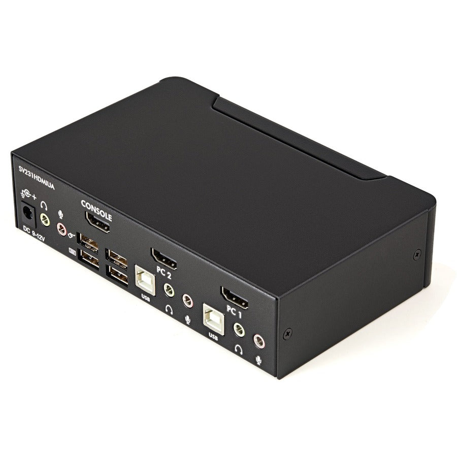 Commutateur KVM USB HDMI à 2 ports StarTech.com avec audio et hub USB 2.0 SV231HDMIUA